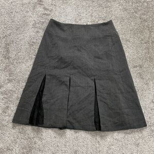 Conrad C Collection Skirt Womens 10 Dark Gray Slits A Line Knee Length Vintage